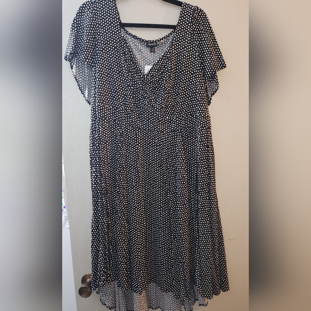 TORRID Challis Shirred-Front Skater Dress, 3X
